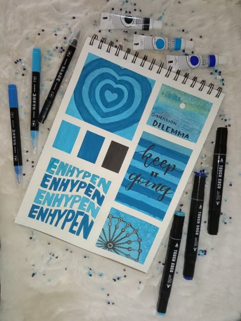 #DimensionDilemma #Enhypen Anime Border Design, Enhypen Painting, Easy Hair Drawings, Bulletin Journal, Bulletin Journal Ideas, Colored Pencil Artwork, Kpop Journal, Art Journal Therapy, Unique Drawings