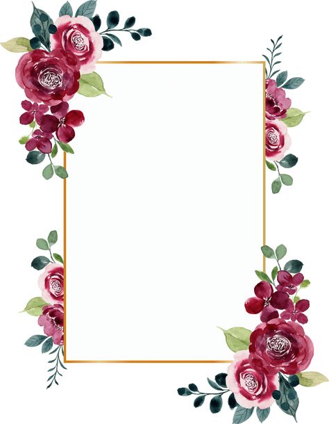 Red flower frame Free Vector Red Flower Border Frame, Photo Frame Flower Design, Flower Frame Png Design, Red Flower Frame Background, Flowers Frame Design, Frame Design Birthday, Floral Frame Background Flower, A4 Size Paper Background Design, Flower Frame Design Beautiful