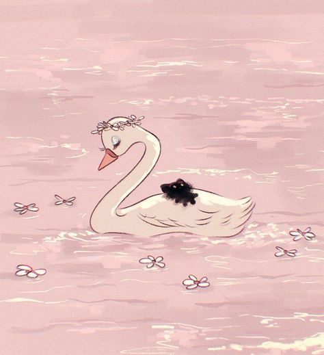 White Swan, On Twitter, Twitter, Water, Pink, White, Black