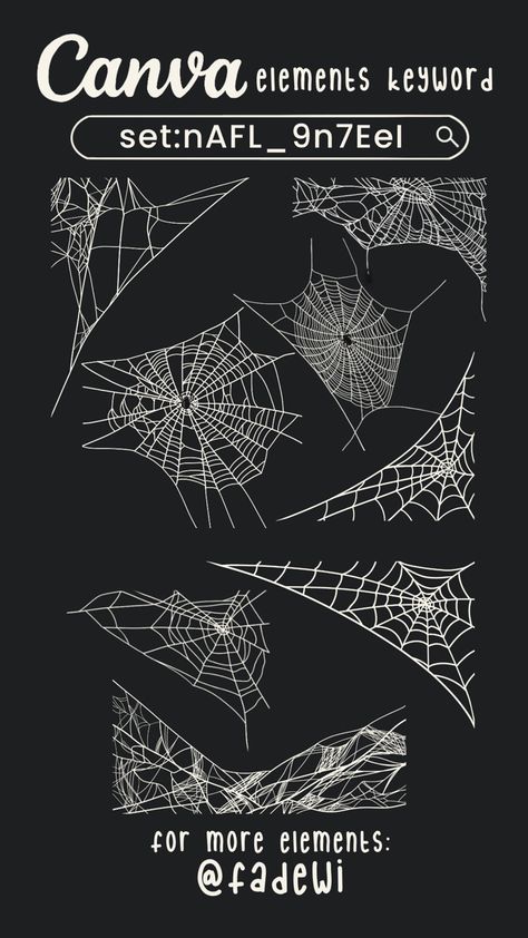 Canva elements keyword, spider web illustration, cobweb, halloween, halloween decoration, Canva Decoration Element, Canva Halloween Elements, Halloween Design Graphic, Canva Elements Ideas, Halloween Graphic Design, Free Canva Elements, Canva Halloween, Canva Free Elements, Font Canva Lettering