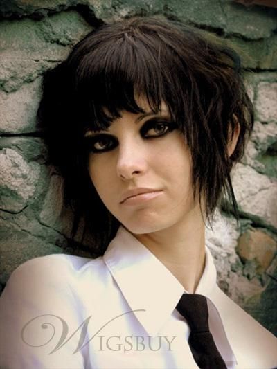 Short Sassy Emo Girls Haircut 100% Human Hair Capless Wig 10 Inches Short Emo Haircuts, Short Emo Hair, Emo Haircuts, Emo Hairstyle, Short Punk Hair, Emo Hairstyles, Girl Haircut, Punk Hair, Emo Hair