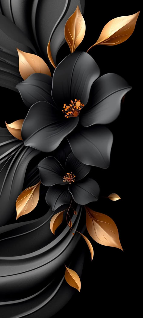 Black And Gold Flowers, Iphone Wallpaper Lights, Iphone Dynamic Wallpaper, Android Wallpaper Art, Phone Wallpaper Pink, Floral Wallpaper Phone, Pretty Phone Wallpaper, Beautiful Wallpaper For Phone, Android Wallpaper Flowers