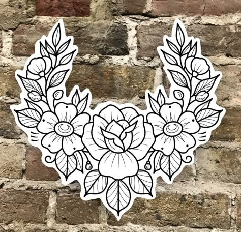 Traditional Tattoo Stencils, Sam King, Traditional Tattoo Flowers, Traditional Style Tattoo, Tattoo Zeichnungen, Tattoo Stencil Outline, Traditional Tattoo Art, Knee Tattoo, Tattoo Outline