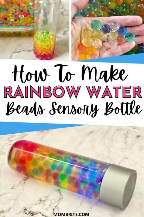 Diy Sensory Bottles, Sensory Bottles For Toddlers, Rainbow Sensory Bottles, Calming Bottle, Calming Jar, Sensory Activities For Preschoolers, Calm Down Bottle, Diy Sensory, Sensory Bottle