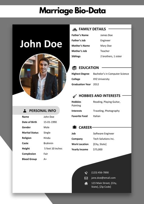 Marriage Biodata Template Word | Matrimonial Biodata Pdf Marriage Biodata Format In Word Download, Matrimonial Biodata Format, Bio Data Template, Biodata Template, Biodata Format Download, Marriage Biodata Format, Bio Data For Marriage, Biodata Format, Bio Data