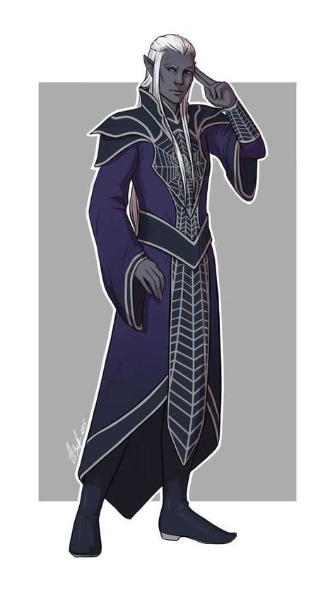 Dungeons & Dragons: Drow (inspirational) - Imgur Drow 5e, Drow Sorcerer, Drow Male, Elf Wizard, Wizard Robes, Male Elf, Dark Elves, Elf Characters, Elves Fantasy