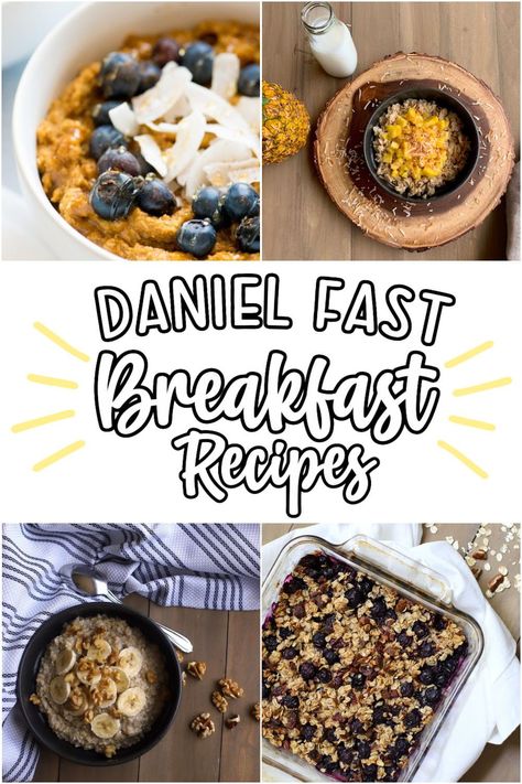 The Daniel Fast is a healthy way to reset your eating, and we do it without sacrificing flavor! Try these vegan recipe with no added sugar and you'll love the way you feel when eating healthy! Daniel Fast Menu 21 Days, Low Carb Daniel Fast Recipes, Daniels Fast Breakfast, Daniel Fast Muffins, Daniel Fast Breakfast Ideas Mornings, Daniel’s Fast Breakfast, Biblical Cooking, Daniel Fast Pancakes, Daniel Fast Overnight Oats