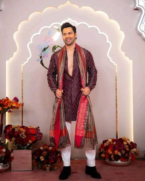 Varun Dhawan Kurta, Stylish Kurta, Waistcoat Designs, Varun Dhawan, Morning Everyone, Celebrities, Quick Saves