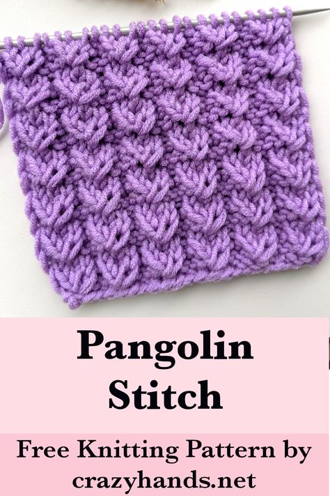 Pangolin Scales Knit Stitch Pattern Knit Stitch Patterns Texture, Knit Stitch Patterns Free, Baby Blanket Knitting Pattern Easy, Loom Knitting Stitches, Duck Feet, Knitting Hacks, Knitting Patterns Free Blanket, Knitting Stitches Tutorial, Dishcloth Knitting Patterns