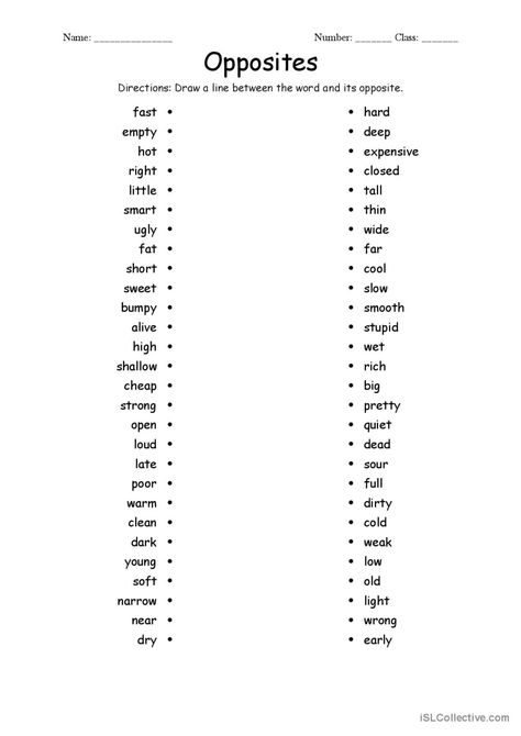 Opposite Adjectives Matching: English ESL worksheets pdf & doc Opposite Adjectives Worksheets, Opposite Worksheet, Adult Worksheets, Opposites Worksheet, Adjective Worksheet, Matching Worksheets, The Worksheet, Student Drawing, Esl Worksheets