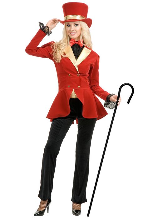 Ring master Circus Halloween Costumes, Ringmaster Costume, Circus Dress, Circus Outfits, Circus Costumes, Circus Costume, Theme Dress, Halloween Fancy Dress, Dress Up Outfits