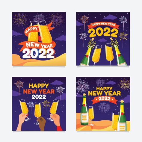 2022 New Year Party Celebration New Year Pubmat, Party Design Ideas, Template Text, Poster Design Layout, Event Poster Design, New Year Party, Poster Ideas, Vector Free Download, Party Celebration