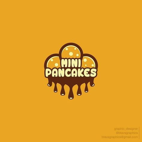 Bon Jon | Mini Pancakes Logo Follow @btavsgraphics for More Great Design Contents #logo #logos #logoideas #logoinspirations #logoinspire… | Instagram Crepe Logo Design Ideas, Pancake Logo, Breakfast Logo, Follow Logo, University Ideas, Fastfood Restaurant, Pancake Designs, Cake Icon, Mini Pancakes