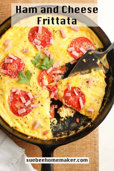 Ham And Cheese Frittata, Fritata Recipe, Eggs And Veggies, Egg White Recipes, Easy Ham, Cheese Frittata, One Skillet Meals, Silver Tequila, Egg Recipes For Breakfast