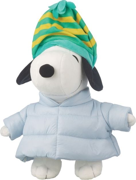 Snoopy Toys, Snoopy Plush, Blue Puffer Jacket, Winter Puffer Jackets, Peanuts Christmas, Blue Puffer, Puffy Coat, Hot Toys, Transparent Stickers