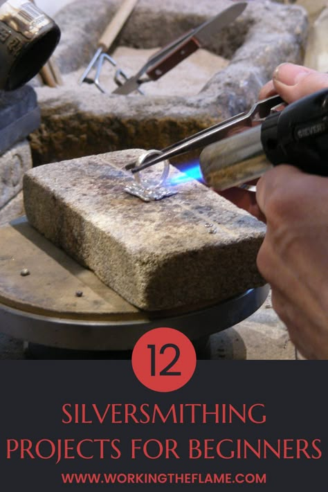 Jewelry Smithing, Silversmithing Tutorials, Silver Soldering, Jewelry Metalsmithing, Jewelry Soldering, Metal Jewelry Handmade, Jewel School, Jewellery Making Tools, Silver Jewellry