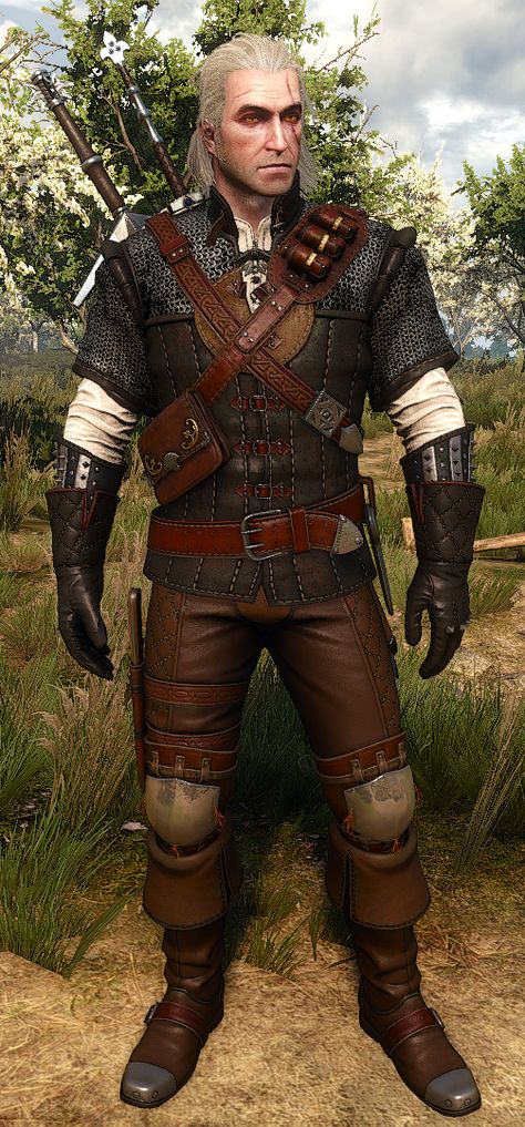 Manticore School Gear is a set of armor typically worn by witchers from the School of the Manticore and is introduced in the Blood and Wine expansion for The Witcher 3: Wild Hunt. Bonuses have been implemented for wearing 3 and 6 matching pieces of Witcher gear. Bonus for 3 pieces: Critical hit chance and critical hit damage also apply to bombs., Bonus for 6 pieces: The maximum number of charges for each alchemy item is increased by 1. Associated quest Scavenger Hunt: Grandmaster Manticore Gear Witcher Wolf Armor, The Witcher Armor Concept Art, Witcher 3 Wolf Armor, Witcher Armour, Witcher 3 Armor Sets, The Witcher Armor, Witcher Character Design, Witcher 3 Concept Art, Witcher Schools