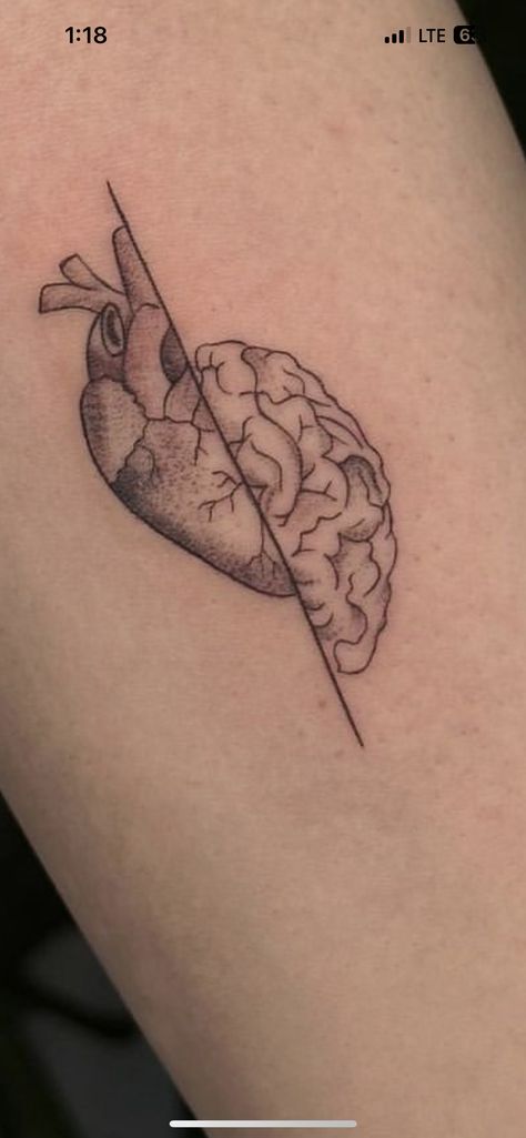 Neurosurgeon Tattoo, Psychology Tattoo Ideas Inspiration, Academic Tattoo, Neuron Tattoo, Philosophy Tattoos, Psychology Tattoo, Balance Tattoo, Brain Tattoo, Panda Tattoo