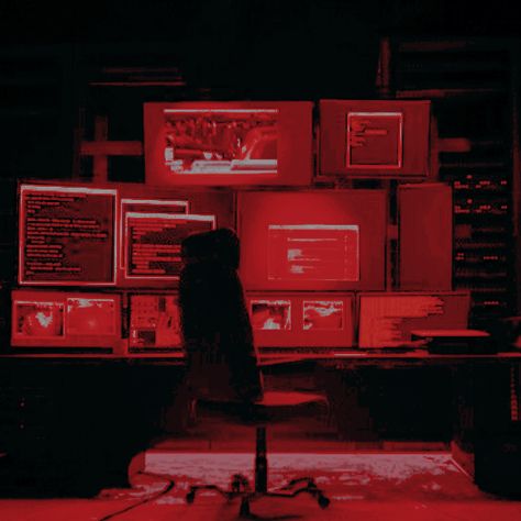 Rescue Mission Aesthetic, Red Laboratory Aesthetic, Red Sci Fi Aesthetic, Red Dystopian Aesthetic, Dark Computer Room, Red Technology Aesthetic, Robot Aesthetic Red, Red Science Aesthetic, Red Computer Aesthetic