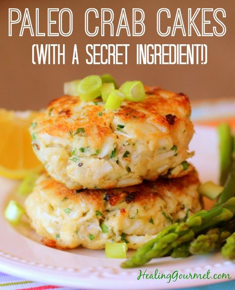 You'll love these nutrient-packed, totally Paleo "Secret Ingredient" Paleo Crab Cakes Paleo Crab Cakes, Gaps Recipes, Lump Crab, Crab Cake, Paleo Life, Resep Diet, Detox Plan, Paleo Diet Recipes, Paleo Lunch