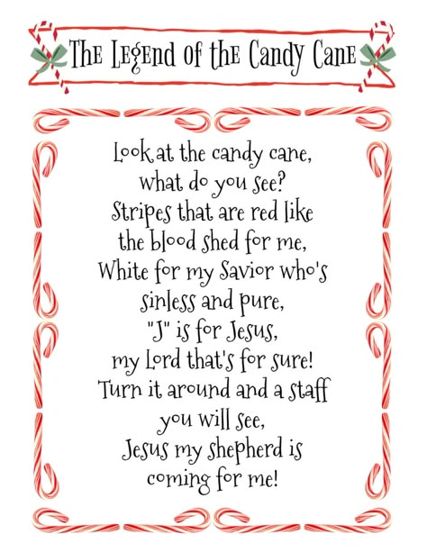 Candy Cane Christian Meaning, Legend Of The Candy Cane Craft, Candy Cane Story Jesus Free Printable, Meaning Of Candy Cane Free Printable, Story Of Candy Cane, Candy Cane Sayings For Kids, The Story Of The Candy Cane, Candy Cane Bible Lesson For Kids, The Legend Of The Candy Cane Printable