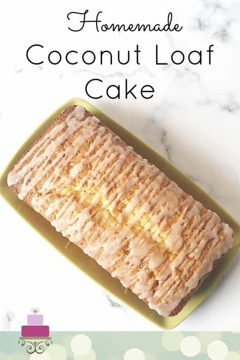 Coconut Loaf Cake with Lemon Glaze Frosting Cake With Coconut Milk, Coconut Loaf Cake, Coconut Loaf, Coconut Cakes, Cake With Coconut, Glaze For Cake, Loaf Cake Recipes, Coconut Candy, Coconut Cake Recipe