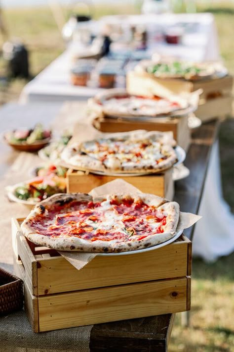 Pizza Bar For Wedding, Pizza And Wine Wedding, Woodfire Pizza Wedding, Small Cape Cod Wedding, Martha Vineyard Wedding, Pizza Display For Wedding, Italian Pizza Wedding, Cape Cod Backyard Wedding, Pizza Display For Party