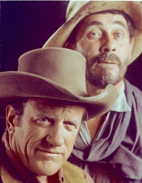 Still of James Arness and Ken Curtis in Gunsmoke Old Western Actors, Ken Curtis, James Arness, Actor James, Matt Dillon, Tv Westerns, Cowboy Up, Old Tv Shows, First Tv