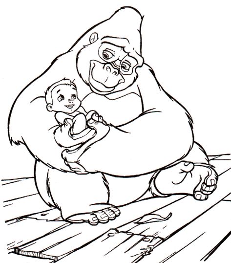 Tarzan Coloring Pages Tarzan Coloring Pages, Disney Leg Tattoo, Baby Tarzan, Tarzan Disney, Disney Characters Christmas, Coloring Pages Disney, Disney Quilt, Family Coloring Pages, Cartoon Coloring