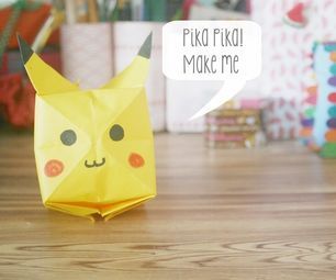 Origami Pikachu Tutorial. Origami Pikachu, Cute Art Projects, Origami Bowl, Origami Bookmarks, Origami Star Box, Tutorial Origami, Origami Dragon, Origami For Beginners, Origami Fish