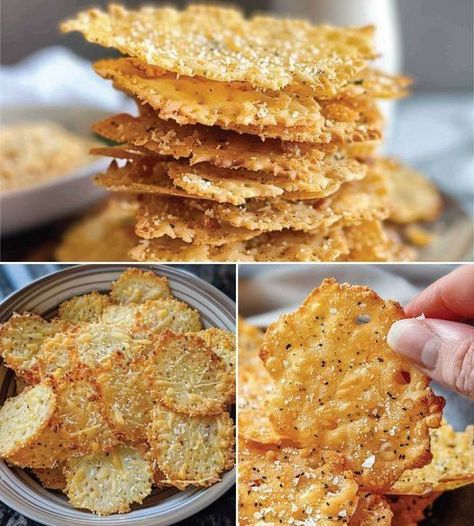 Lo Carb Snacks, Bariatric Meal Plan, Diy Chips, Parmesan Crisps Recipe, Keto Apps, Crisps Recipe, Parmesan Cheese Crisps, Low Carb Lunch Ideas, Keto Chips