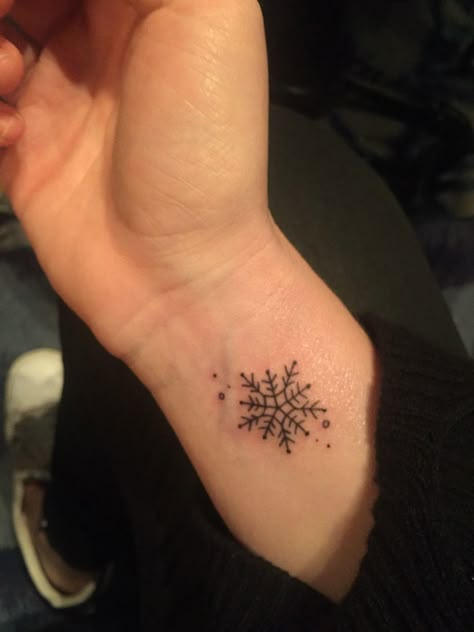 Small Snowflake Tattoo, Snowflake Tattoos, Snowflake Tattoo, Tattoo Fixes, Snow Tattoo, Molecule Tattoo, Snow Flake Tattoo, Crystal Tattoo, Ankle Tattoos For Women