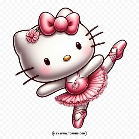 Hello Kitty Stickers Png, Hello Kitty Ballerina, Hello Kitty Transparent, Png Hello Kitty, Hello Kitty Png, Kuromi Y Melody, Kitty Png, Hello Kitty Stickers, Dance Mom Shirts