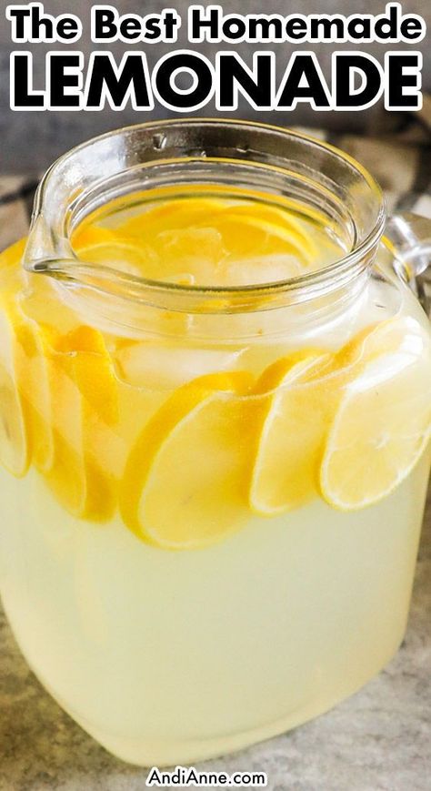 This homemade lemonade is made with freshly squeezed lemons and homemade syrup to deliver that classic lemonade flavor like no other. Best Lemonade Recipe Homemade, 5 Gallon Lemonade Recipe, Lemonaid Recipe Homemade Lemon, Homemade Lemonade Recipe Healthy, Homemade Lemonade Recipe Gallon, Best Homemade Lemonade Recipe, Homade Lemonade, Home Made Lemonade Recipe, Lemonade Recipe With Lemon Juice