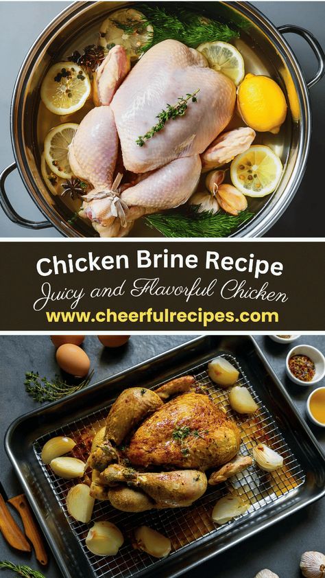 Want the secret to perfectly juicy chicken every time?

This simple Chicken Brine Recipe is your new best friend!

🐔 Whether you're roasting, grilling, or frying, brining adds unbeatable flavor and keeps your chicken moist and tender.

Elevate your meals with this foolproof method!

Click for the full recipe and take your chicken to the next level! 👇

#JuicyChicken #ChickenBrine #FlavorfulChicken Chicken Brine Recipe Ovens, Brined Roasted Chicken, Easy Chicken Brine, Brine For Whole Chicken, Brine For Chicken Breast, Whole Chicken Brine, Simple Brine For Chicken, Roast Chicken Brine, Best Chicken Brine