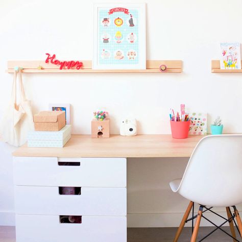 Ikea Kids Desk, Ikea Kids Playroom, Ikea Deco, Mommo Design, Ikea Stuva, Ikea Kids, Ikea Desk, Decor Ikea, Kids' Desk