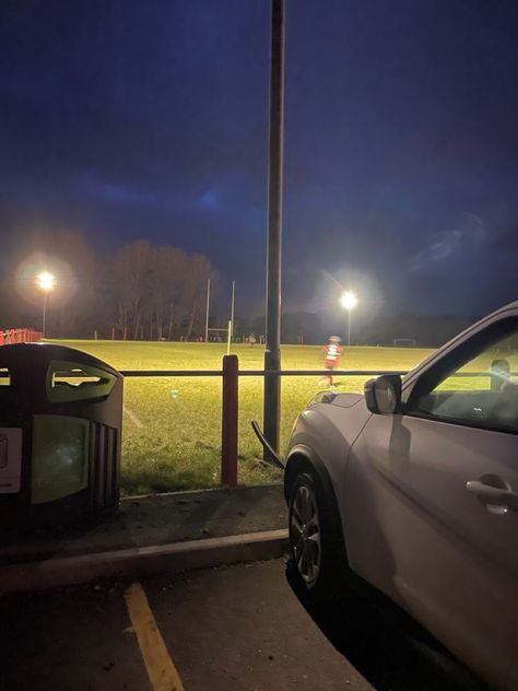 Rugby Pitch, Night Aesthetic, Night Skies, At Night, Rugby, Night Life, Walking