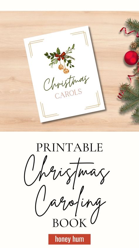 Printable Christmas Caroling Book, Instant Download Christmas Caroling, Christmas Carols, Christmas Songs, Music And Movement, Journals Notebooks, Dec 12, Printable Christmas, Christmas Song, Christmas Music