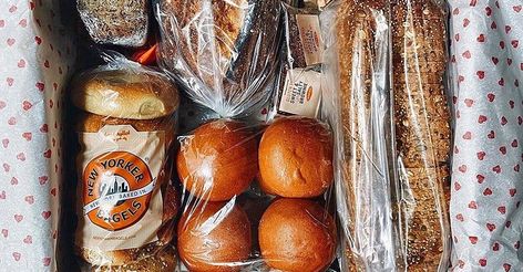 Bread basket-New York Cinnamon Banana Bread, Boxed Mac And Cheese, Small Bakery, Vegetable Boxes, Irish Butter, Gourmet Cookies, Bread Boxes, Bread Box, Soda Bread