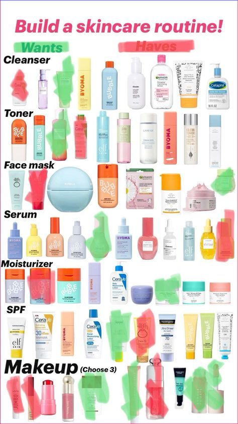 Choose a cleanser, toner, face mask, serum, moisturizer, spf, 3 makeup items you want and have! (P.S. It would help me soooo much if you followed me! ❤️) Grwm Products, Bubble Face Mask, Toner Face, Skincare Stuff, Skin Face Mask, Beauty Makeup Tutorial, Luminous Skin, Beauty Guide, Top Skin Care Products