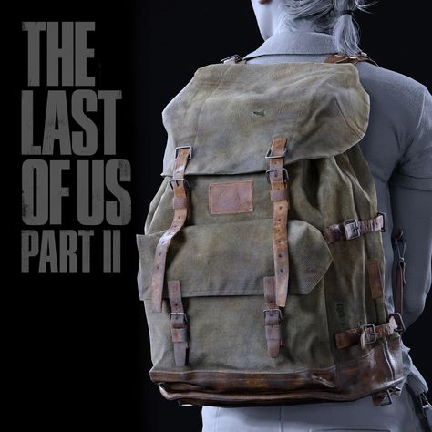 The Last Of US : Part 2 - Abby's backpack , YINGKANG LUO on ArtStation at https://www.artstation.com/artwork/L32zYr Apocalypse Backpack Aesthetic, Zombie Apocalypse Backpack, Backpack Apocalypse, Last Of Us Backpack, Apocalypse Backpack, Jonathan Winters, Zombie Apocalypse Outfit, Types Of Video Games, Ellen Ripley