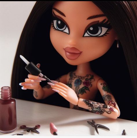 Nail Profile Picture, Bratz Nails, Bratz Doll Makeup, Business Nails, Small Business Instagram, Pregnancy Art, Brat Doll, Breakup Picture, Barbie Model