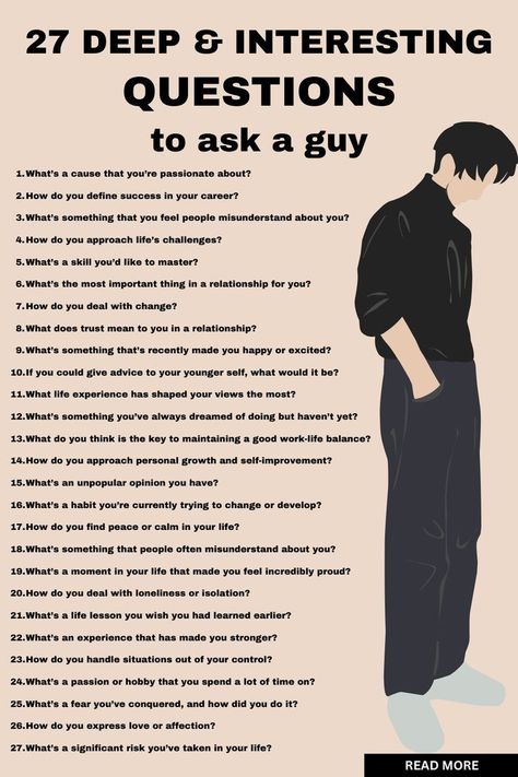 27 deep and interesting questions to ask a guy Question To Ask Guy Friend, How To Know Someone Better, Flirting Questions To Ask A Guy, Questions For Talking Stage, How To Ask Questions, Questions To Ask Your Talking Stage, Can I Ask You A Question, How To Get To Know A Guy, Questions To Ask A Guy Friend