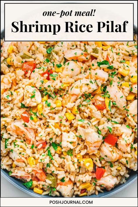 Shrimp And Rice Recipes Easy, Seafood Cravings, Shrimp And Rice Recipes, Shrimp Rice, Weeknight Recipes, Budget Family Meals, Shrimp And Rice, Easy Rice Recipes, Rice Pilaf