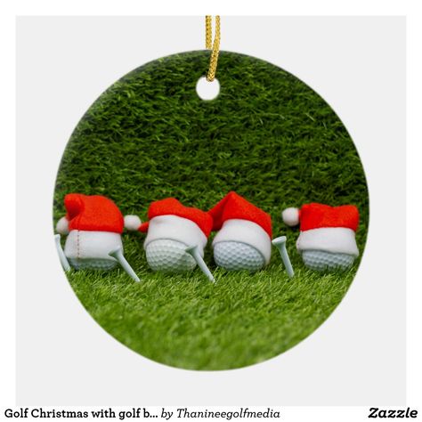 Golf Ornaments, Golf Christmas Cards, Golf Christmas Tree, Golf Christmas, Golf Christmas Gifts, Diy Golf, Red Photo, Christmas Golf, Holiday Boutique