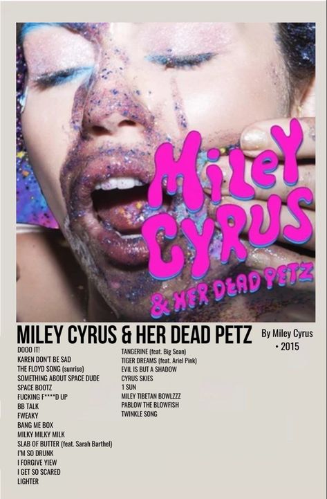 Polaroid Album Cover, Minimalist Album Poster, Polaroid Album, Album Cover Poster, Miley Cyrus