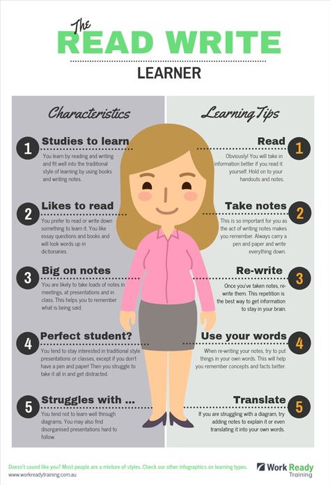 Work Infographic, Uppfostra Barn, Making Notes, Types Of Learners, Teaching Skills, Learning Methods, English Writing Skills, Learning Strategies, Learning Style