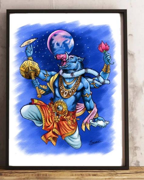 #varaharoopam drawing.. varaha Roopam kantara vishnoo avatar Vasudhaiva Kutumbakam Drawing, Varaha Avatar Drawing, Kantara Drawings, Paper Crafts Diy Kids, Paper Crafts Diy, Crafts Diy, Diy For Kids, Painting Ideas, Krishna