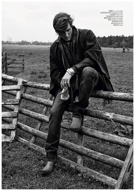 Shaun DeWet Models Western Menswear Styles for Le Mile Fashion Shoot Western Photoshoot Ideas, Cowboy Photography, Men's Portrait Photography, Western Photoshoot, Western Photo, Male Models Poses, Farm Photography, Men Photoshoot, Man Photography