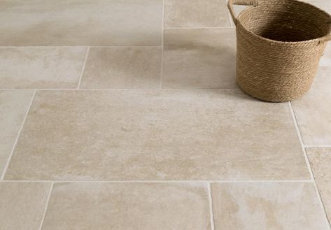 Our Tile Range | Floors of Stone Porcelain Tile Floor Kitchen, Floors Of Stone, Floor Tiles Texture, Tiles Living Room, Sandstone Tiles, Cream Kitchen, Limestone Flooring, Limestone Tile, Beige Stone